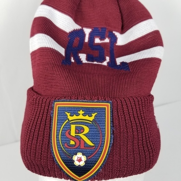 NEW ERA- MSL Real Salt Lake On-Field Stoppage Time Cuffed Knit Beanie/Pom /Hat - Picture 3 of 9